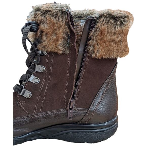 Clarks Women's Brown Suede Faux Fur Ankle Boots Size 6M NWOT - Picture 8 of 12